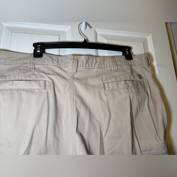 Carhartt Men’s Tan Relaxed Fit Pants 42X30 5 Pocket Belt Loops Chino Well Made - Picture 6 of 16